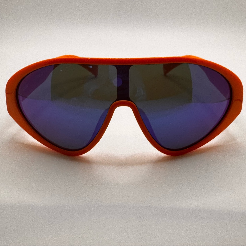 Moschino-Unisex Sunglasses, Orange Plastic Frame, Blue Mirrored Lenses 99-01-120